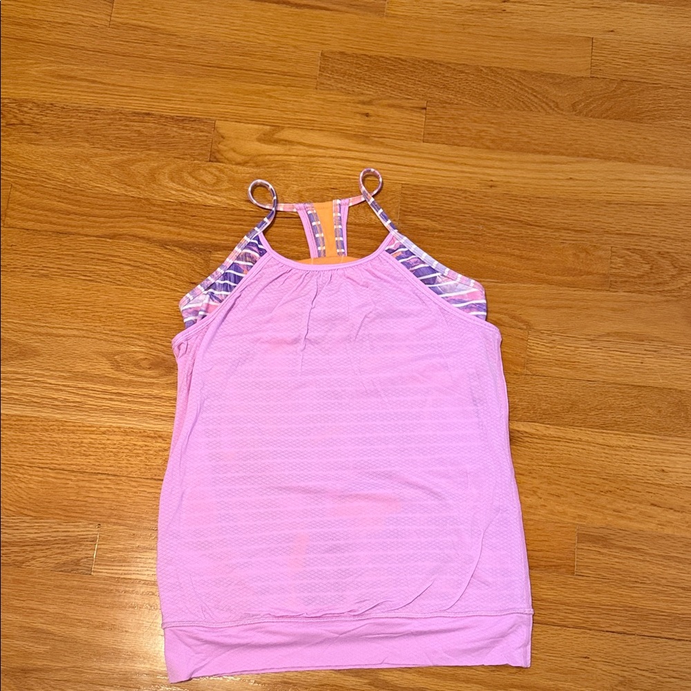 Ivivva Pink and Purple Striped Tank Top
